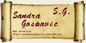 Sandra Gospavić vizit kartica